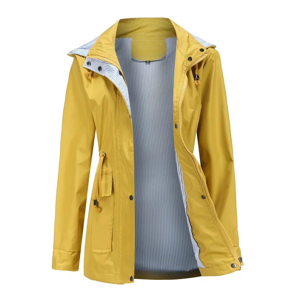 Dames Waterdichte Windjack Met Afneembare Capuchon