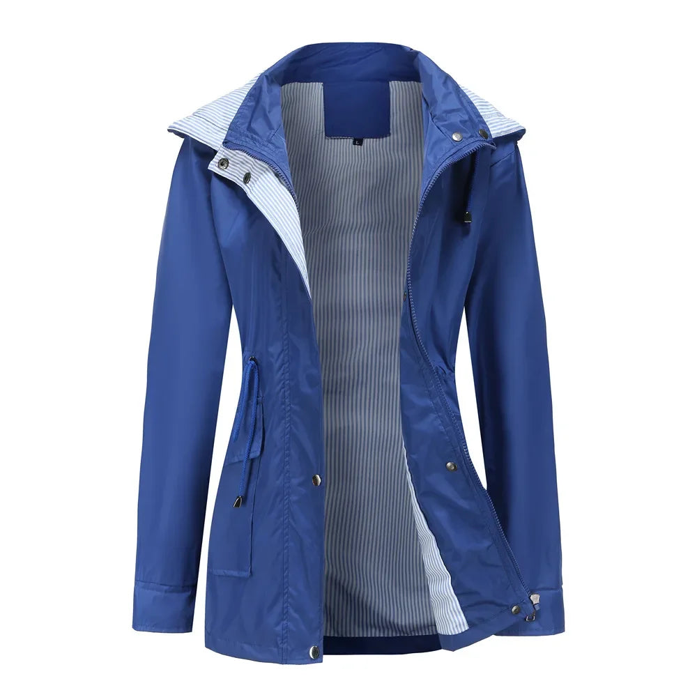 Dames Waterdichte Windjack Met Afneembare Capuchon