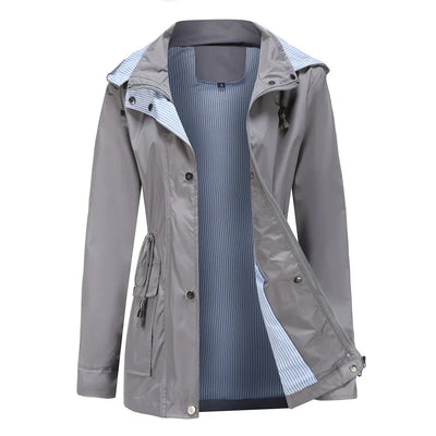 Dames Waterdichte Windjack Met Afneembare Capuchon