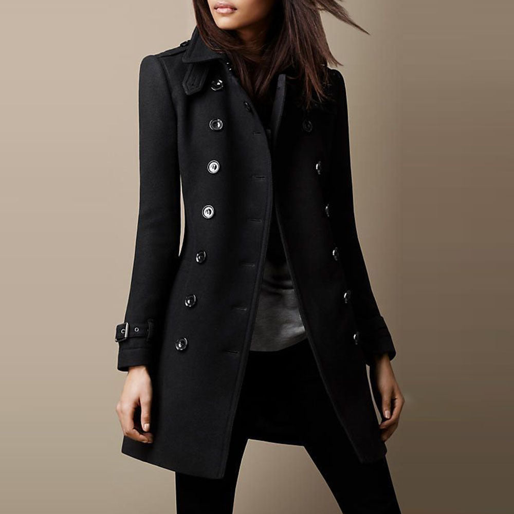 Dames Elegante Jas Met Veelzijdig Design