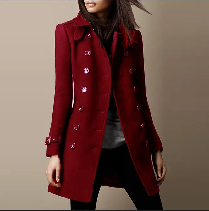 Dames Elegante Jas Met Veelzijdig Design