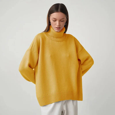 Dames Gebreide Coltrui Met Lange Mouwen En Oversized Pasvorm