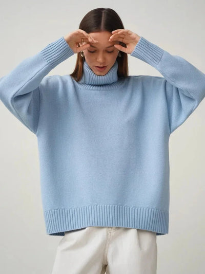 Dames Gebreide Coltrui Met Lange Mouwen En Oversized Pasvorm