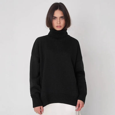 Dames Gebreide Coltrui Met Lange Mouwen En Oversized Pasvorm