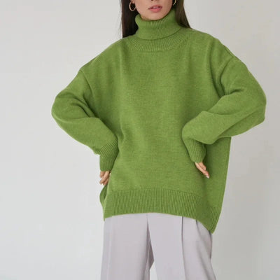 Dames Gebreide Coltrui Met Lange Mouwen En Oversized Pasvorm
