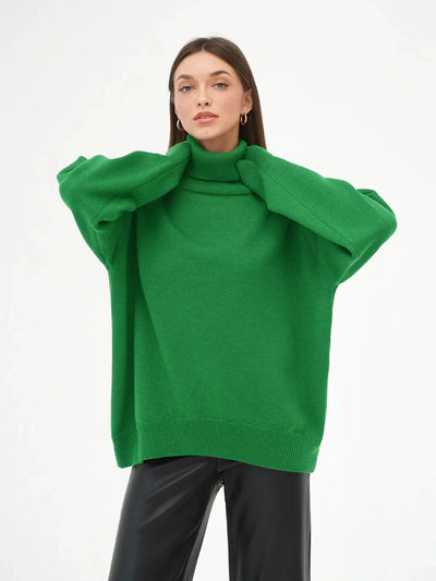 Dames Gebreide Coltrui Met Lange Mouwen En Oversized Pasvorm