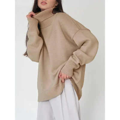 Dames Gebreide Coltrui Met Lange Mouwen En Oversized Pasvorm