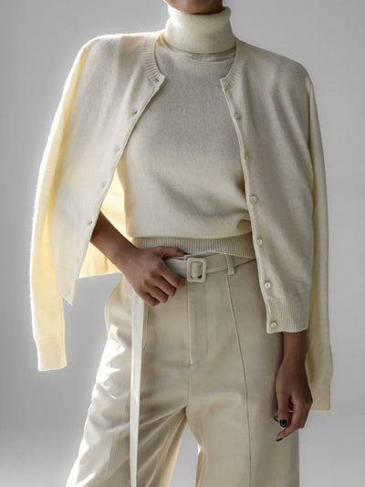 Dames Gebreide Cardigan En Coltrui Set
