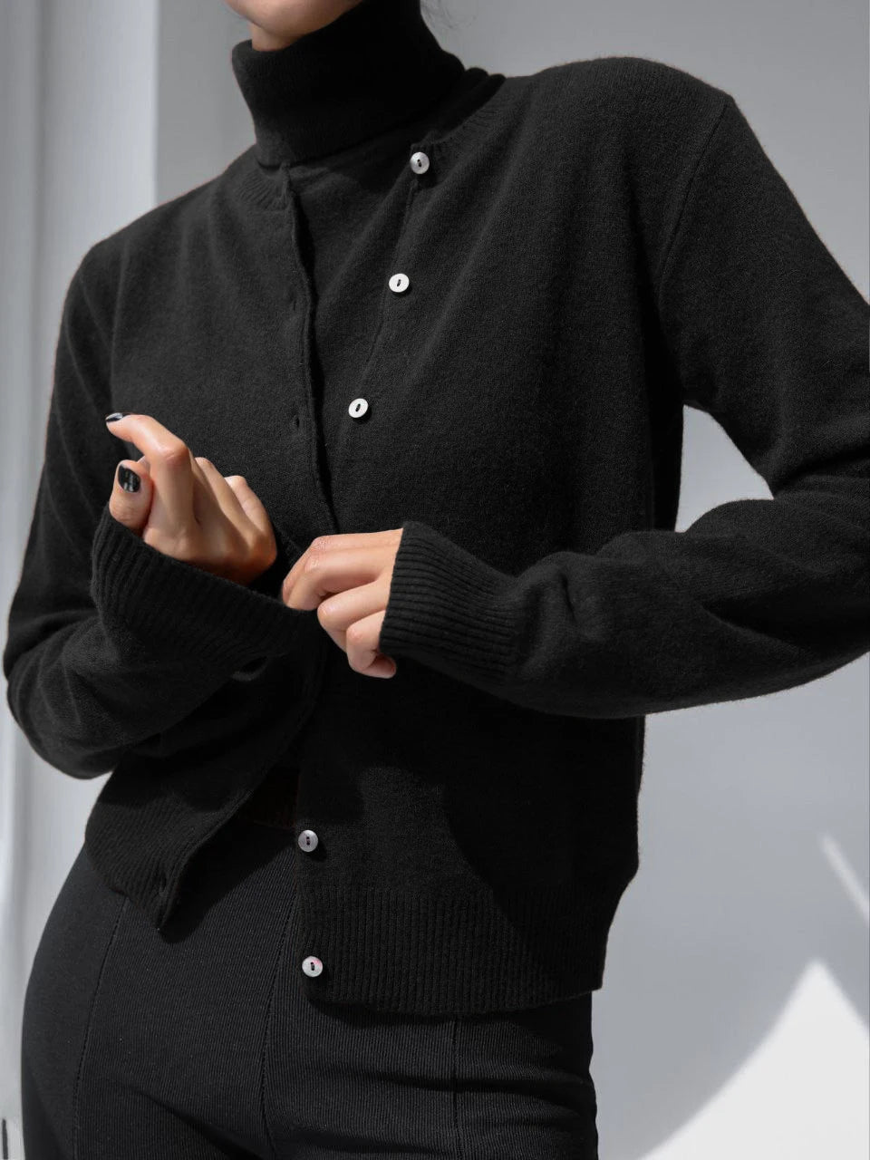 Dames Gebreide Cardigan En Coltrui Set