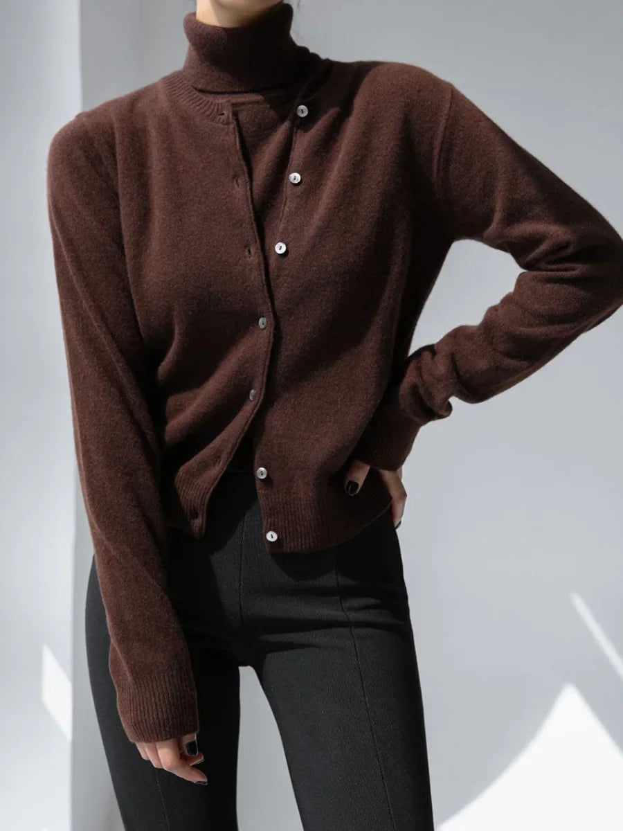 Dames Gebreide Cardigan En Coltrui Set