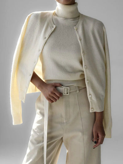 Dames Gebreide Cardigan En Coltrui Set
