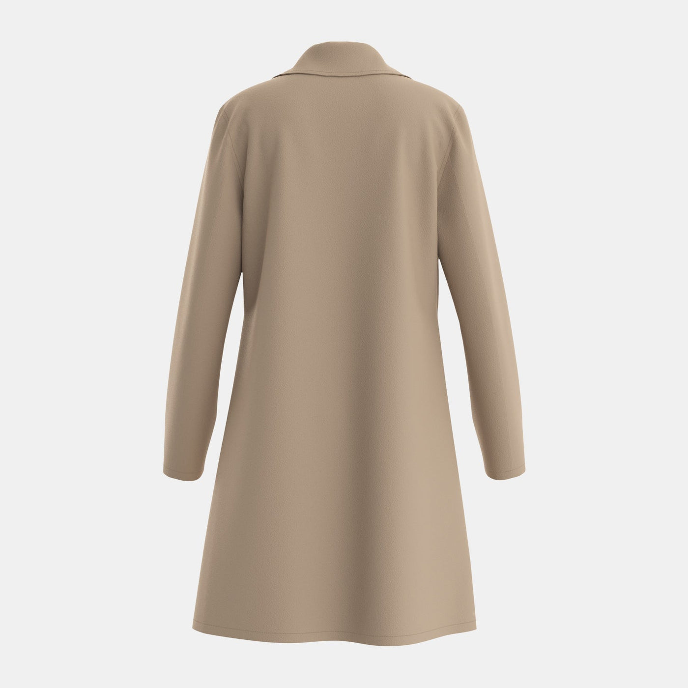Dames Beige Trenchcoat Met Revers En Knoopsluiting