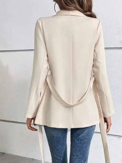 Dames Elegante Blazer En Taille Ceintuur