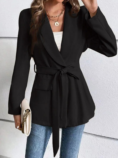 Dames Elegante Blazer En Taille Ceintuur