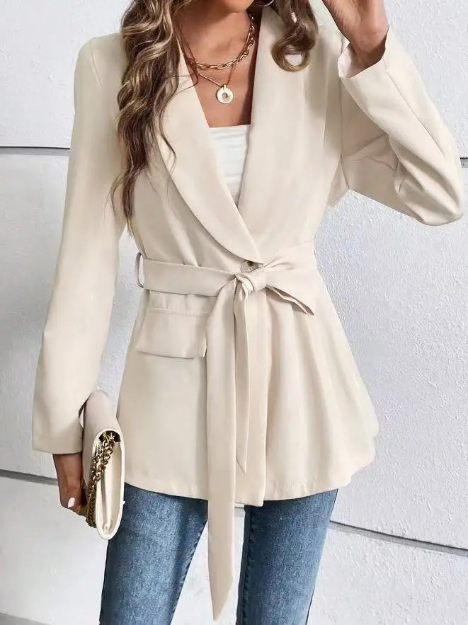 Dames Elegante Blazer En Taille Ceintuur