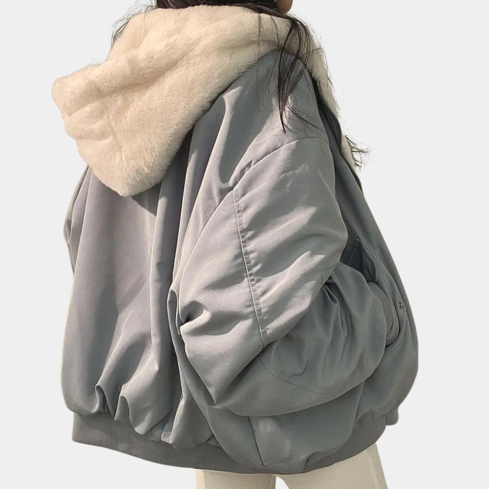 Dames Winterjas Met Zachte Voering En Dubbellaags Design Met Capuchon