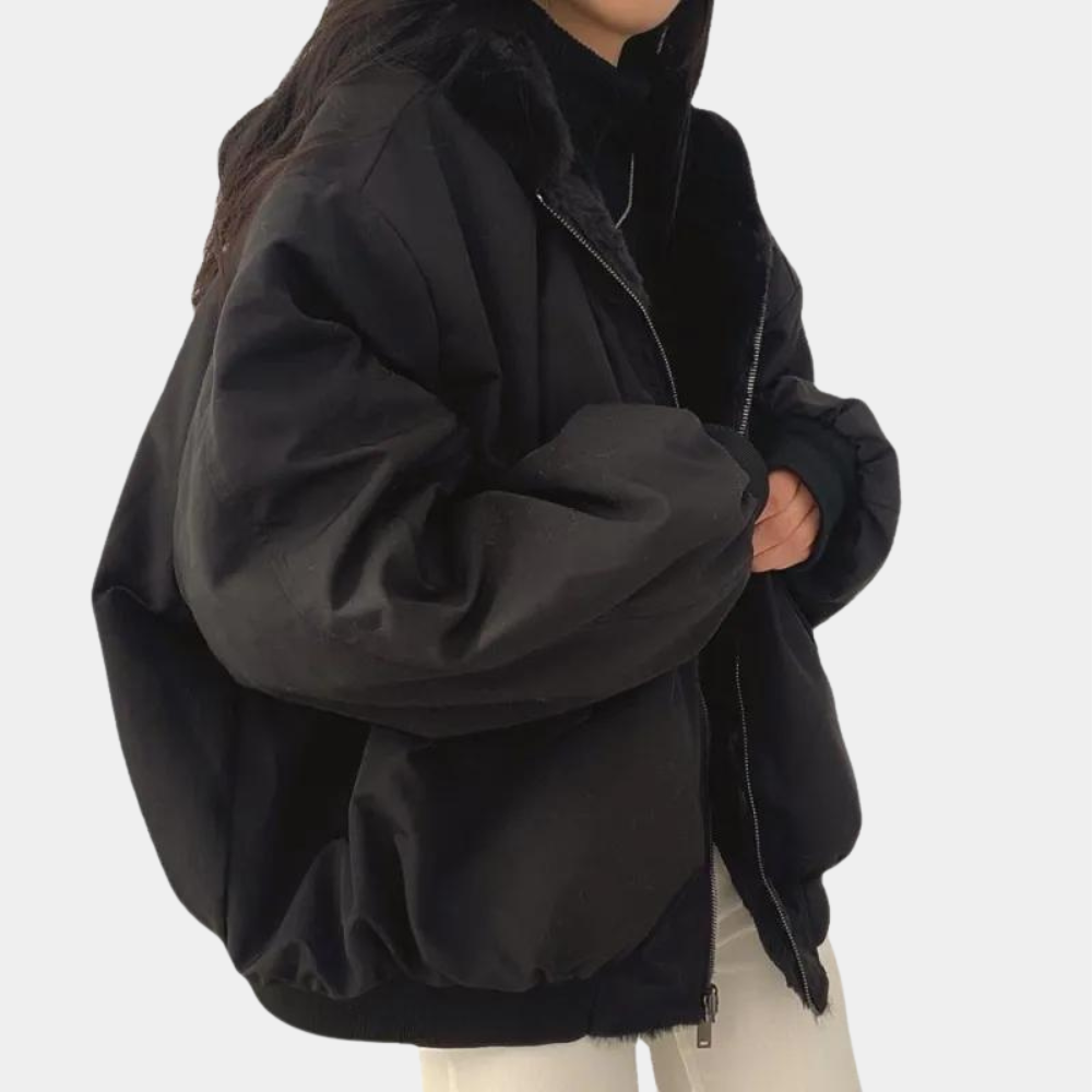 Dames Winterjas Met Zachte Voering En Dubbellaags Design Met Capuchon