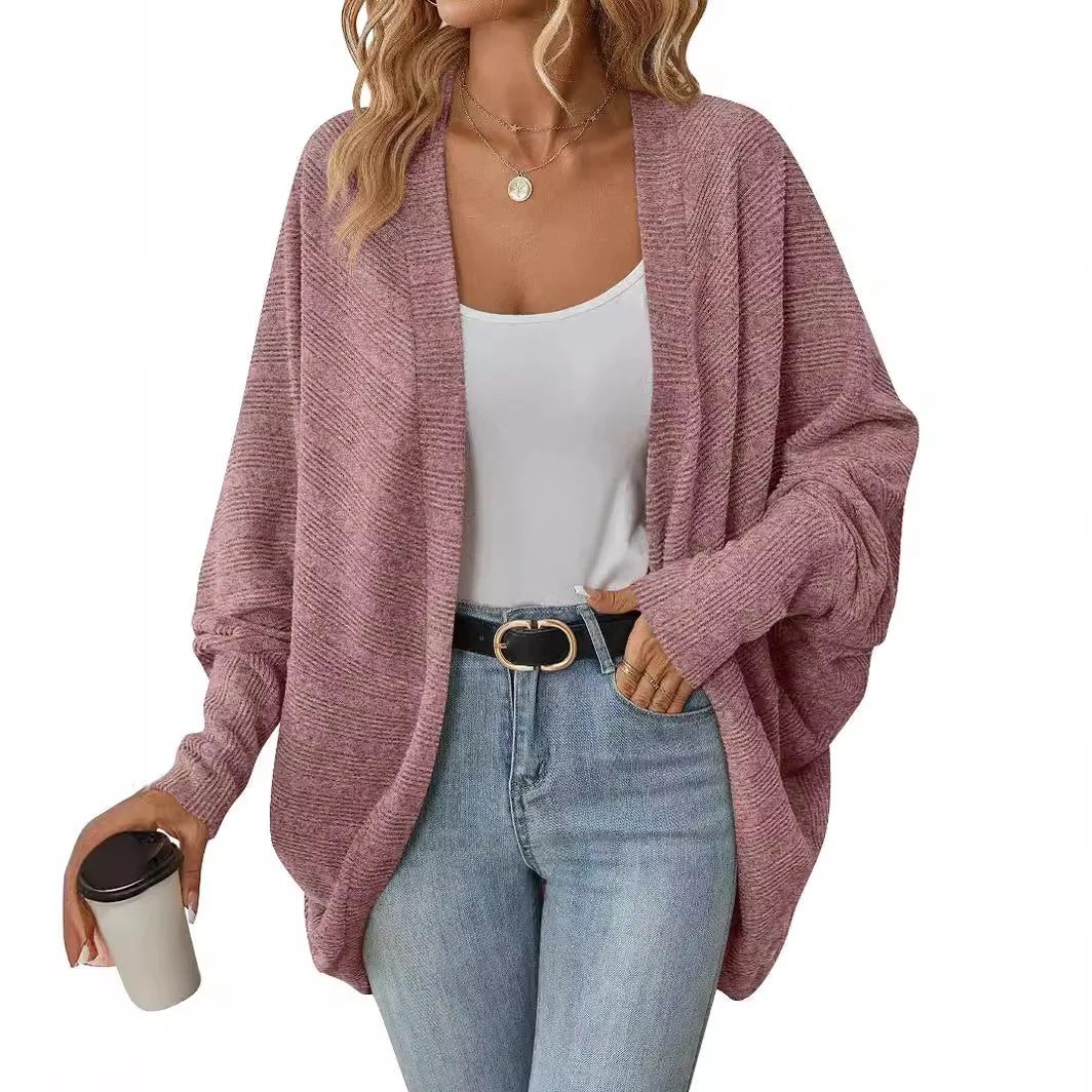 Dames Mid-Lange Elegante Cardigan Voor Herfst En Winter