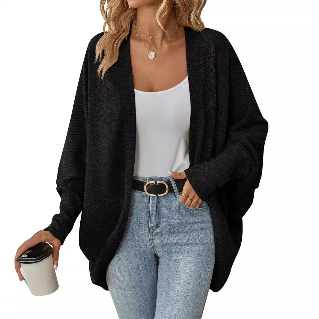 Dames Mid-Lange Elegante Cardigan Voor Herfst En Winter