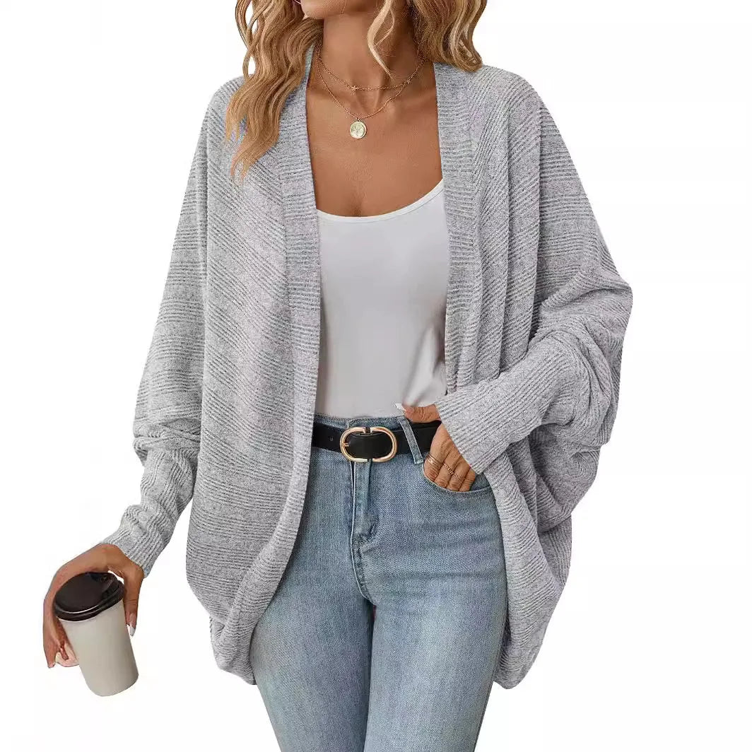 Dames Mid-Lange Elegante Cardigan Voor Herfst En Winter