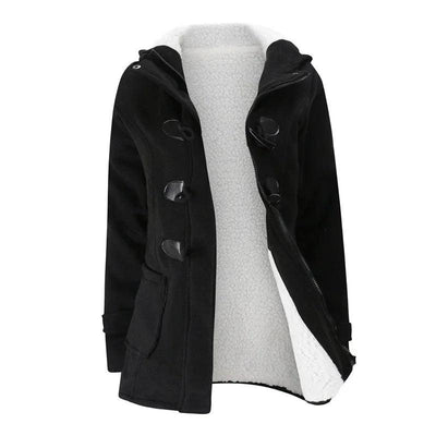 Dames Casual Winterjas Met Capuchon En Touw Sluiting