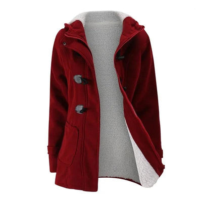 Dames Casual Winterjas Met Capuchon En Touw Sluiting