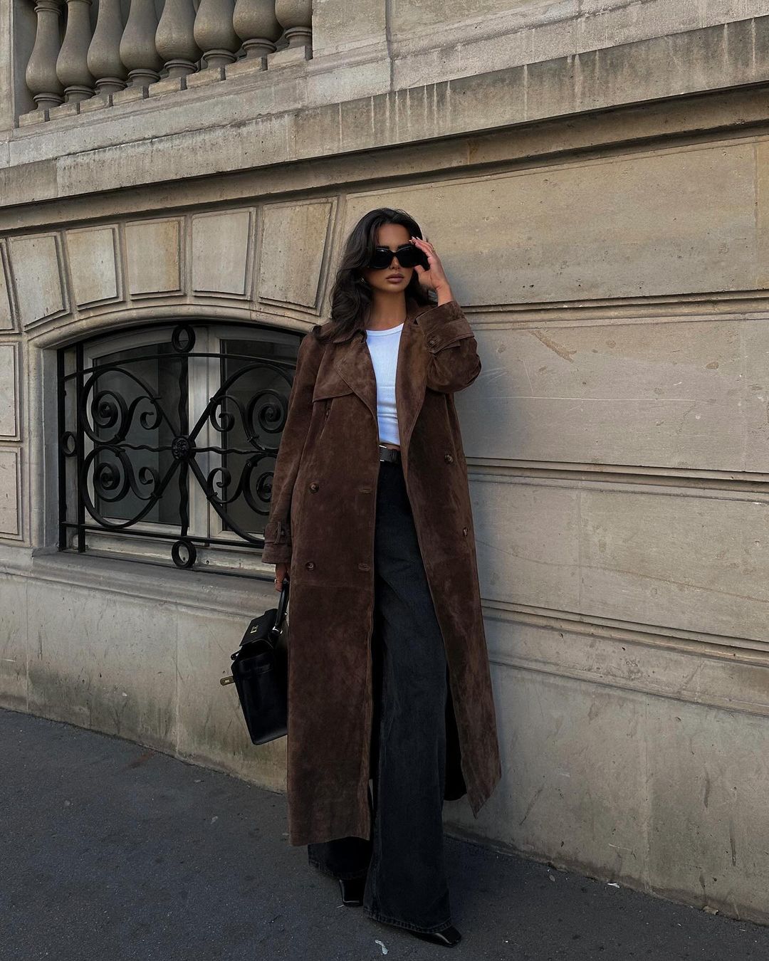 Dames Stijlvolle Lange Trenchcoat Met Reverskraag En Knoopsluiting