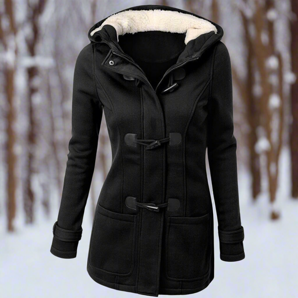 Dames Winterjas Met Capuchon En Touw Sluiting