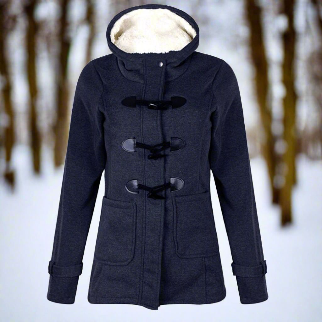 Dames Winterjas Met Capuchon En Touw Sluiting