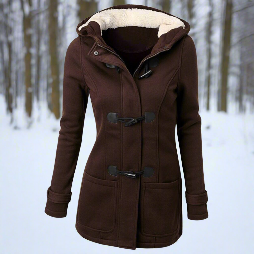 Dames Winterjas Met Capuchon En Touw Sluiting