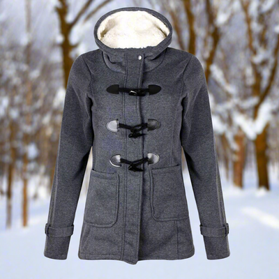 Dames Winterjas Met Capuchon En Touw Sluiting