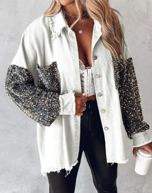 Dames Comfortabel Jasje In Stijlvol Design Met Lange Mouwen