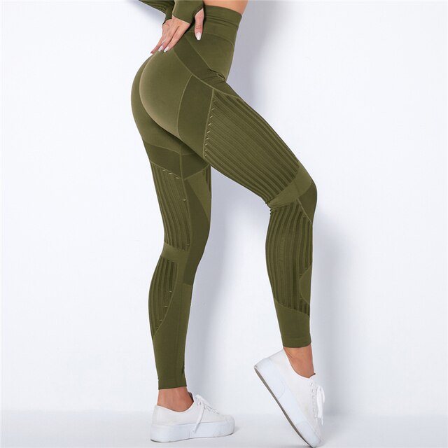 Dames Hoge Taille Compressielegging Met Shaping-Effect En Meshdetails