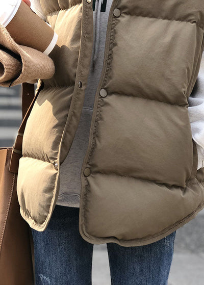 Dames Gewatteerde Mouwloze Bodywarmer Met Opstaande Kraag