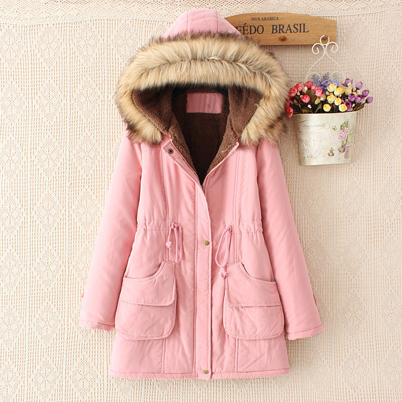 Dames Parka Winterjas Met Sherpa Voering En Imitatiebont Capuchon