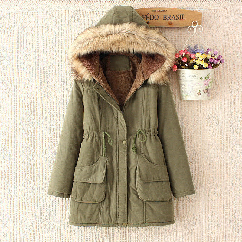Dames Parka Winterjas Met Sherpa Voering En Imitatiebont Capuchon