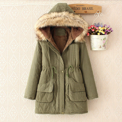 Dames Parka Winterjas Met Sherpa Voering En Imitatiebont Capuchon