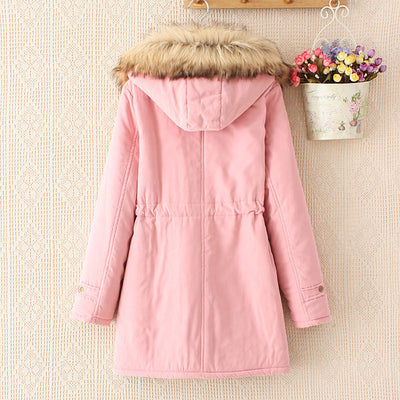 Dames Parka Winterjas Met Sherpa Voering En Imitatiebont Capuchon