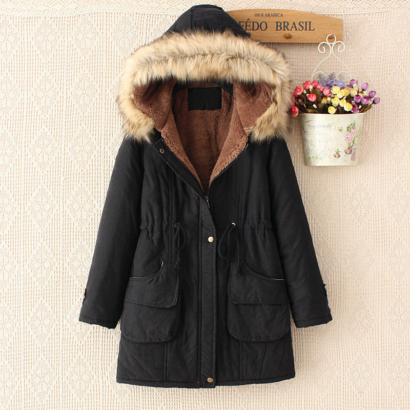 Dames Parka Winterjas Met Sherpa Voering En Imitatiebont Capuchon