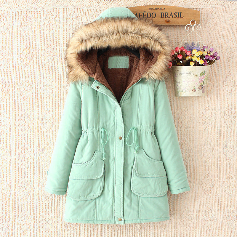 Dames Parka Winterjas Met Sherpa Voering En Imitatiebont Capuchon