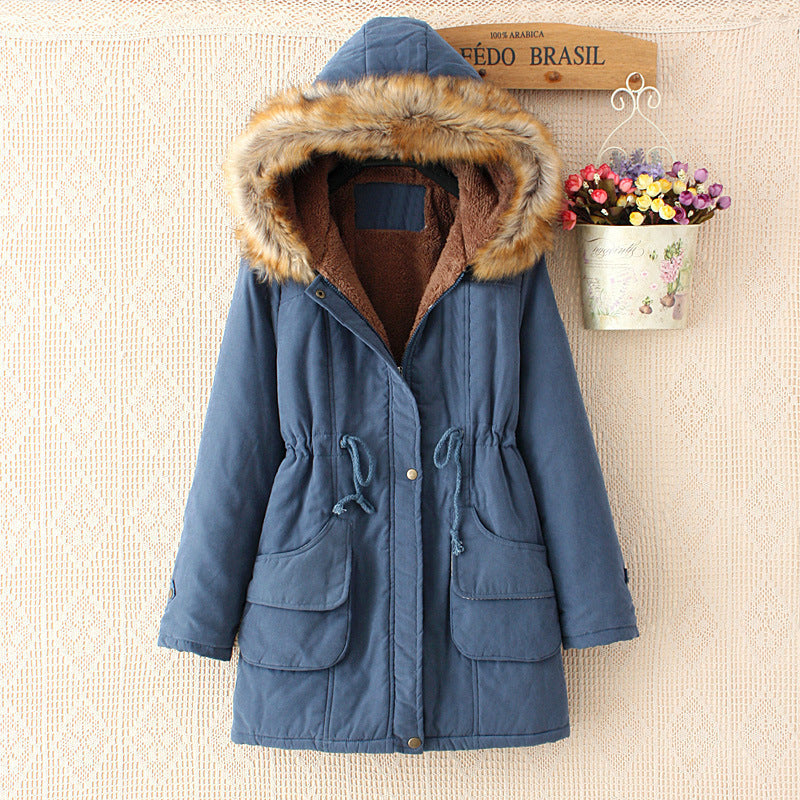Dames Parka Winterjas Met Sherpa Voering En Imitatiebont Capuchon