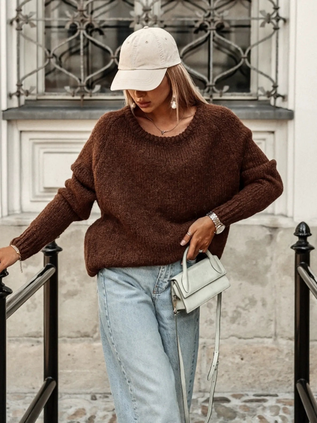 Dames Wollen Sweater Met Ronde Hals En Relaxte Pasvorm