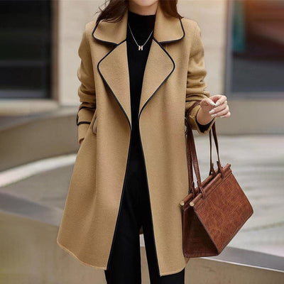Dames Luxe Trenchcoat Met Reverskraag