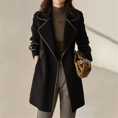 Dames Luxe Trenchcoat Met Reverskraag