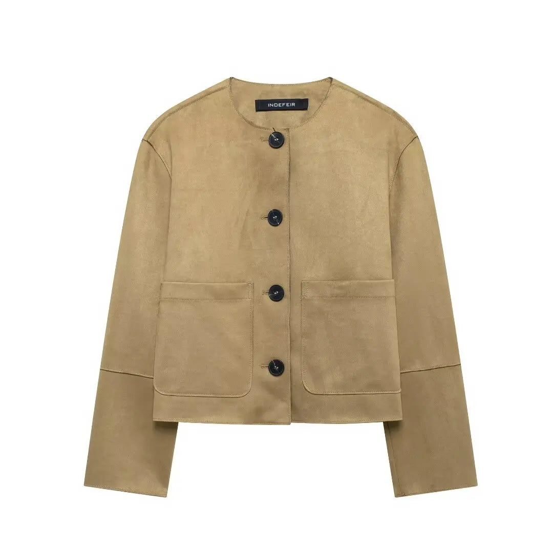 Dames Bomberjack Met Minimalistisch Design En Knopensluiting