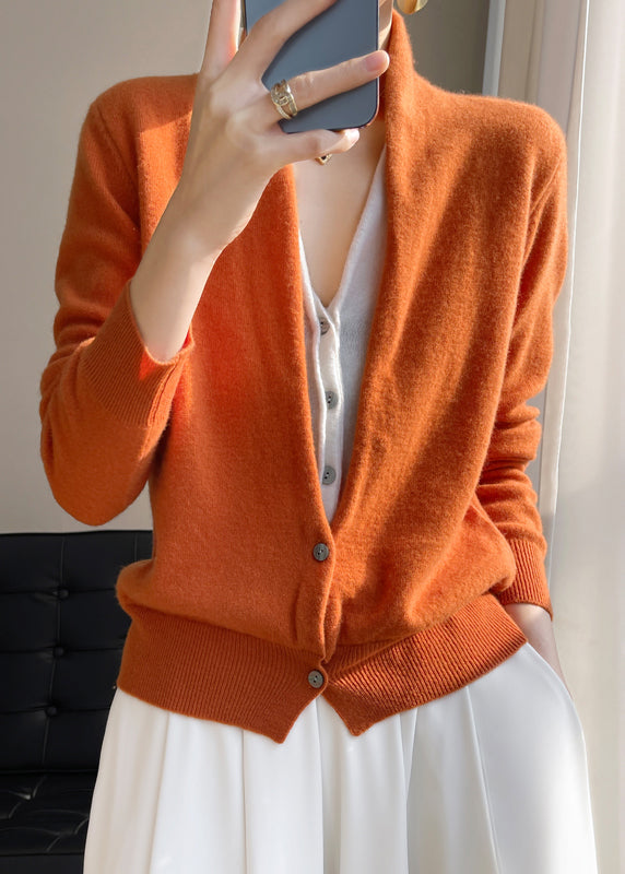 Dames Wollen Gebreide Cardigan Met V-Hals En Patchwork Design