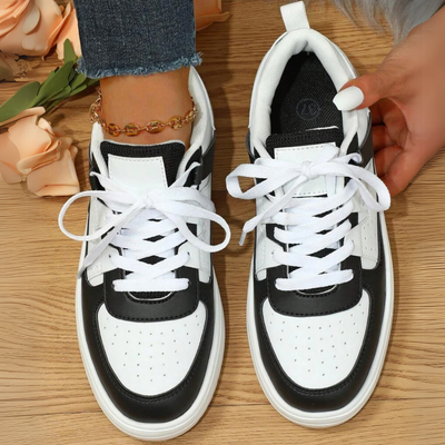 Dames Casual Sneakers Met Kleurrijke Delen