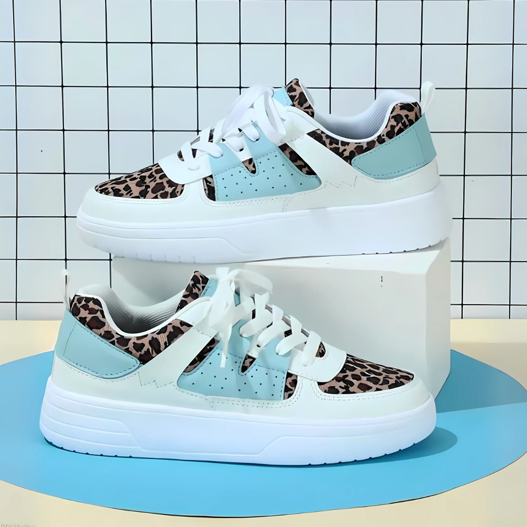 Dames Casual Sneakers Met Kleurrijke Delen