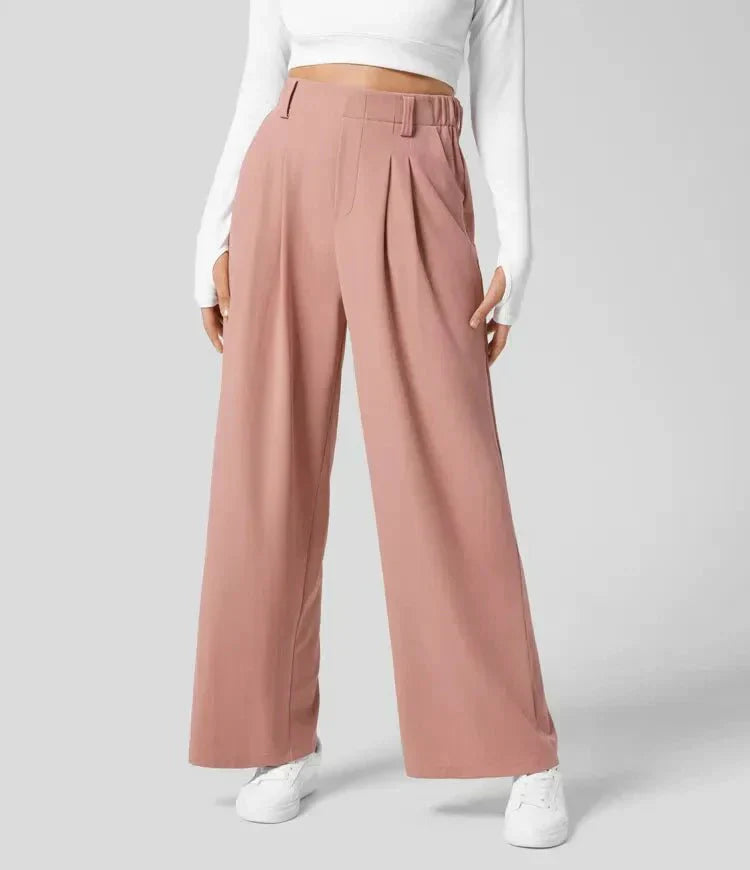 Dames Broek Met Hoge Taille En Handige Zakken