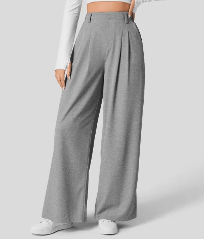 Dames Broek Met Hoge Taille En Handige Zakken